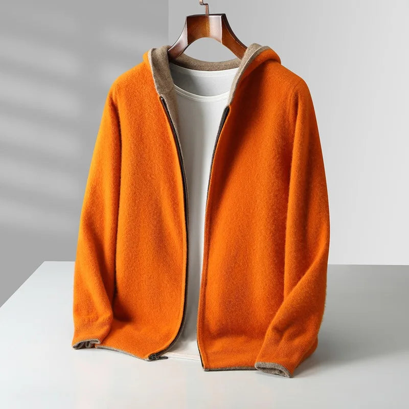 Koji Reversible Cashmere Zip Hoodie