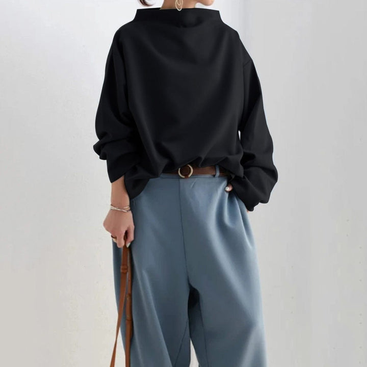 ISABELLA – ELEGANT HIGH-COLLAR RELAXED SWEATER