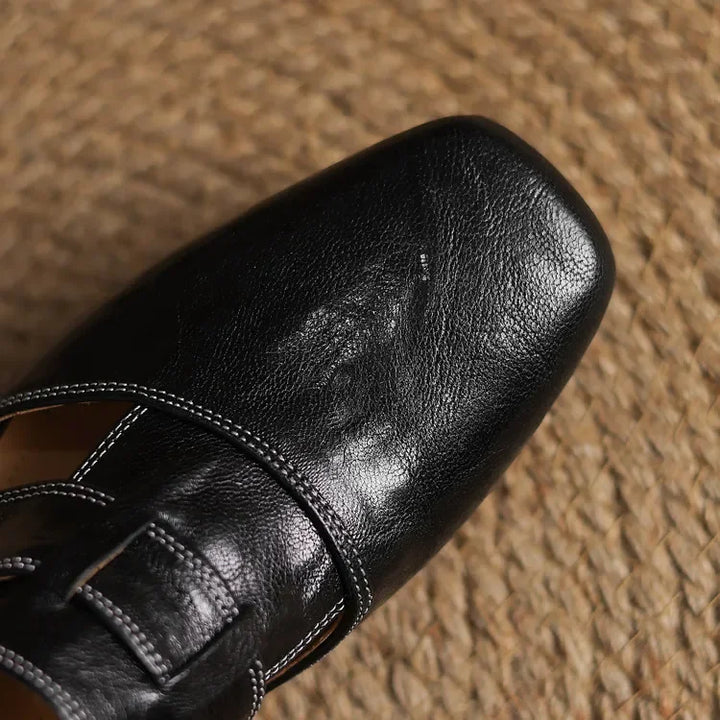 Aya Genuine Leather Mules
