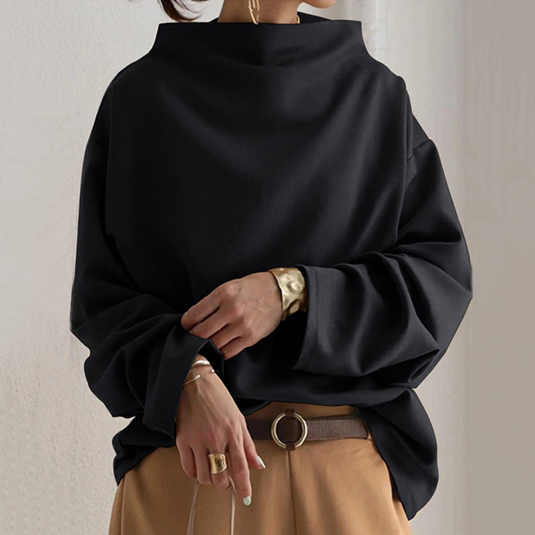 ISABELLA – ELEGANT HIGH-COLLAR RELAXED SWEATER