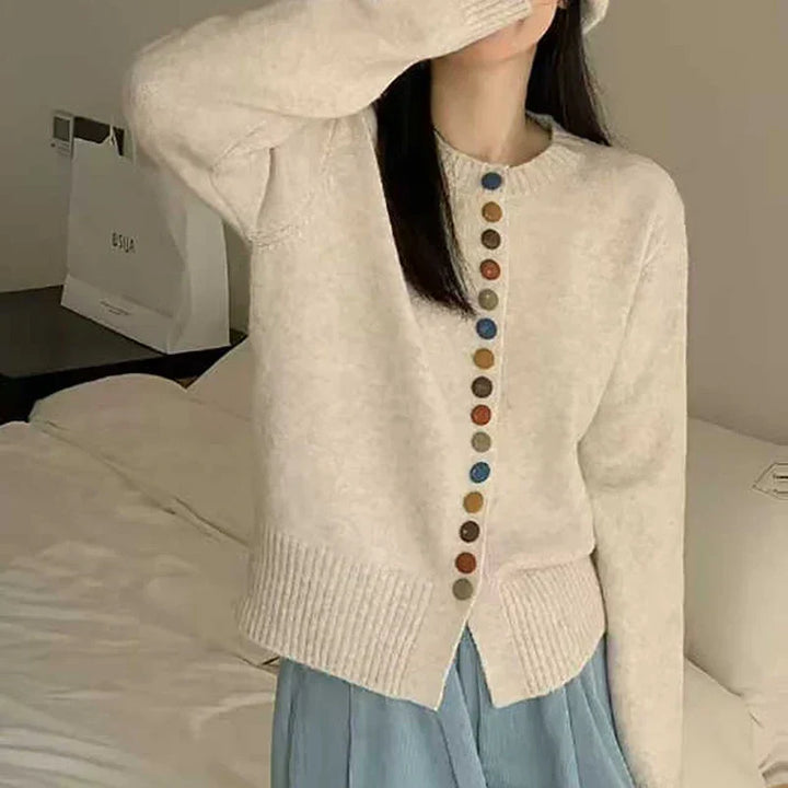 AUDREY – MULTICOLOR BUTTON KNIT COAT