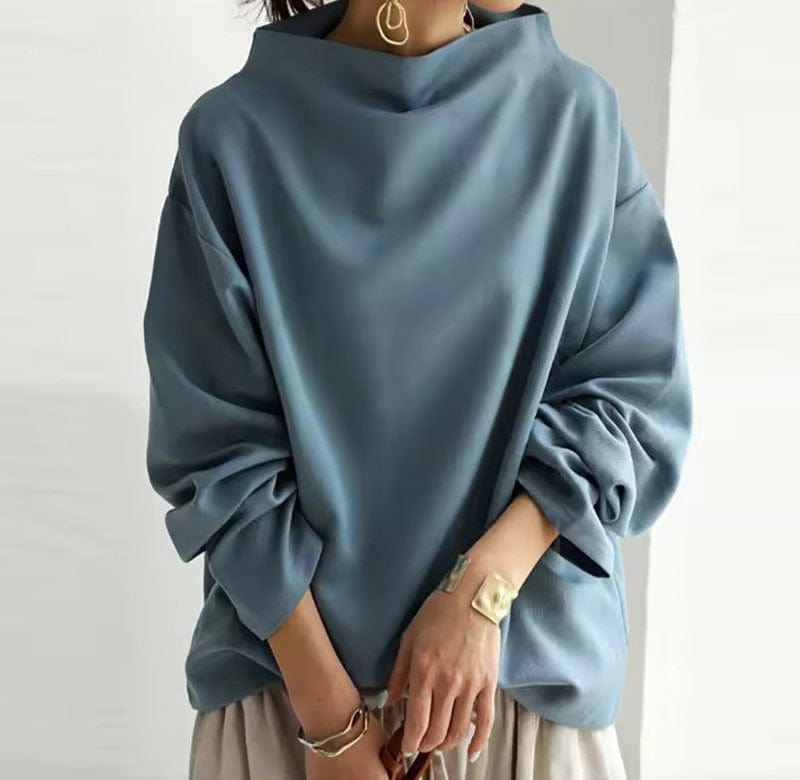 ISABELLA – ELEGANT HIGH-COLLAR RELAXED SWEATER