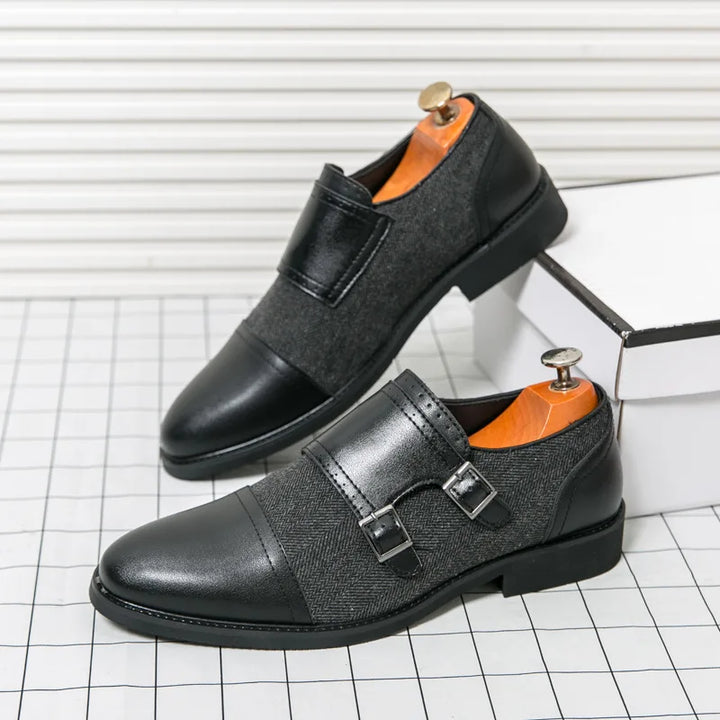 Winston Double Buckle Leather Shoes