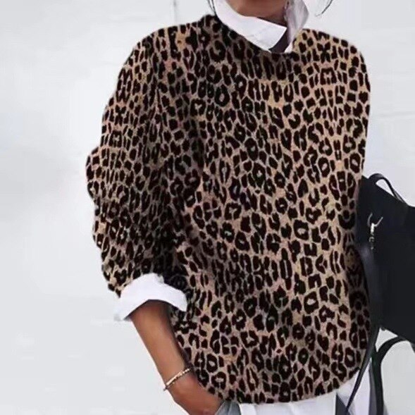Ladies Floral Print Pullover Sweater