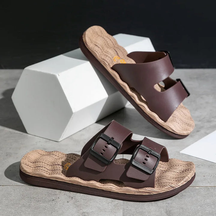 Van Belmont Orthopedic Leather Slippers
