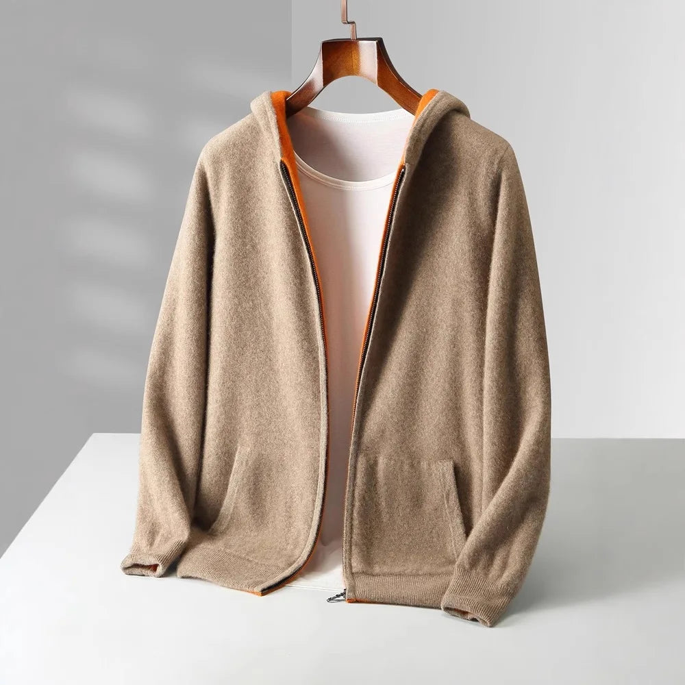 Koji Reversible Cashmere Zip Hoodie