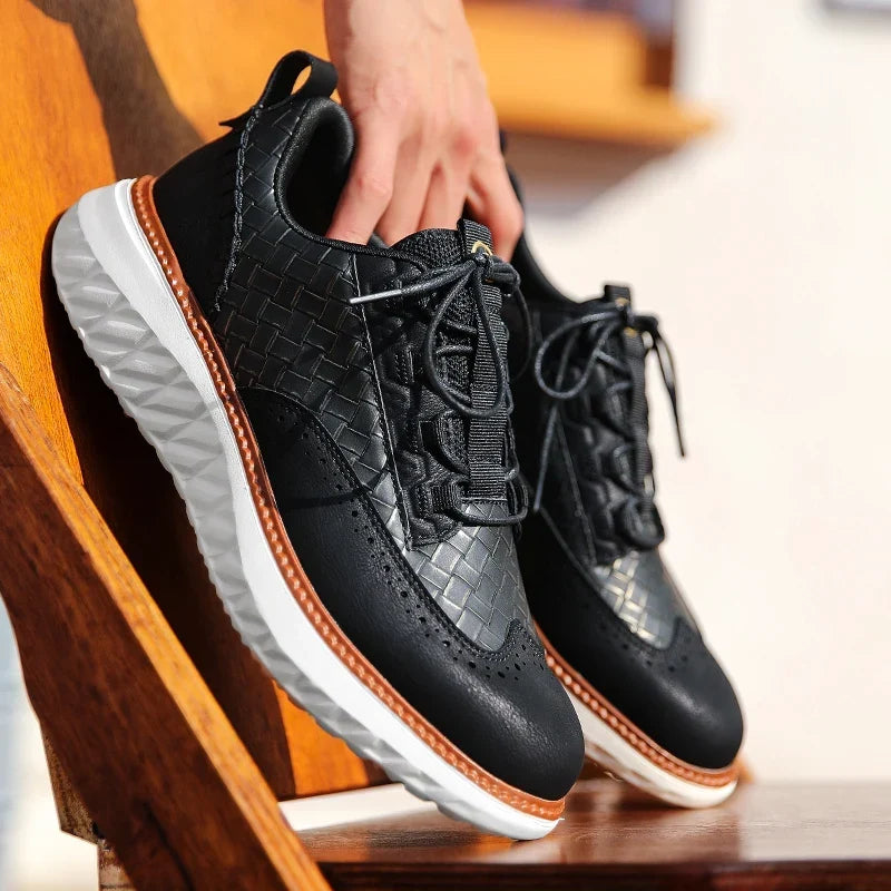 Lancaster Wingtip Leather Sneakers
