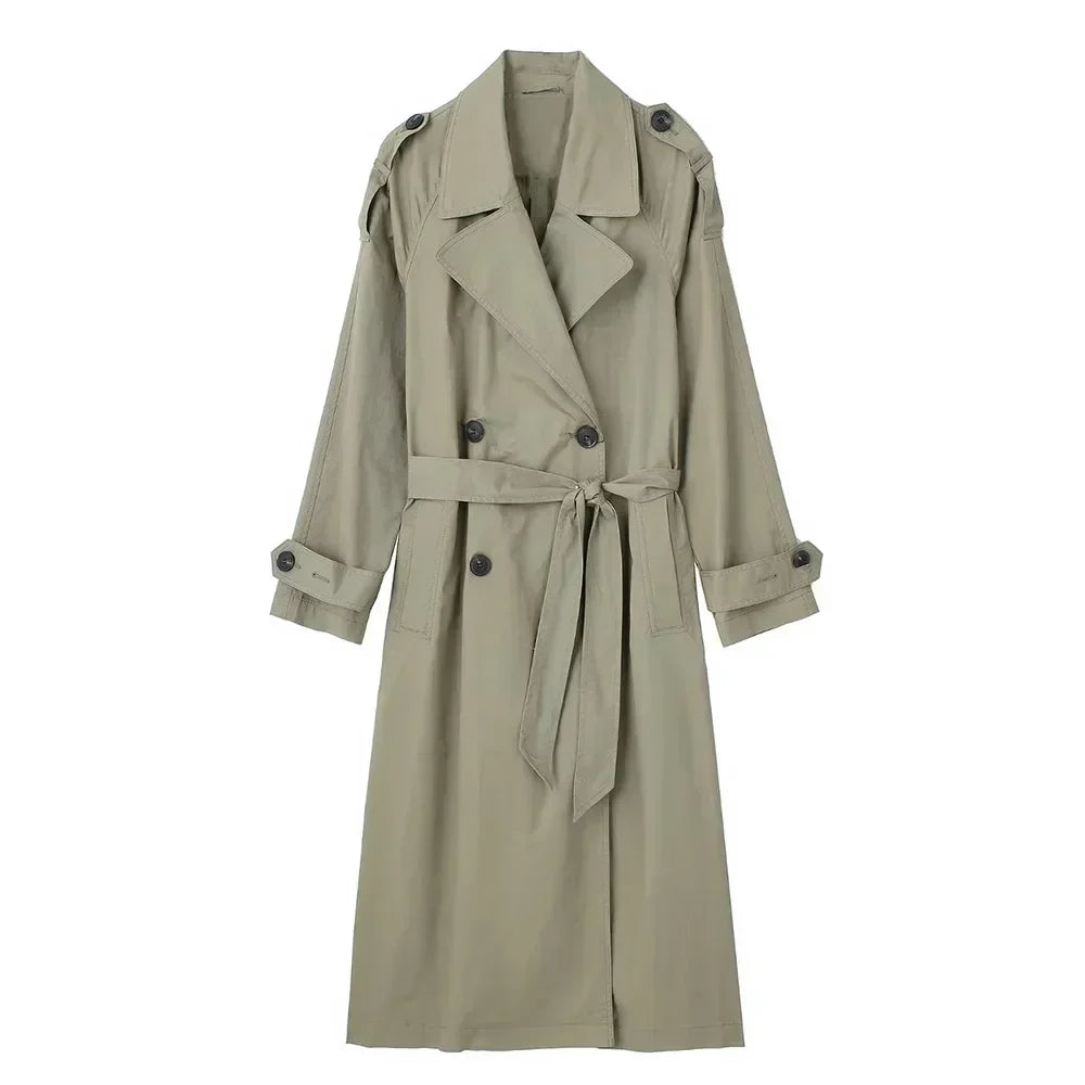 Alice | Women's Trench Coat with Belt and Lapels