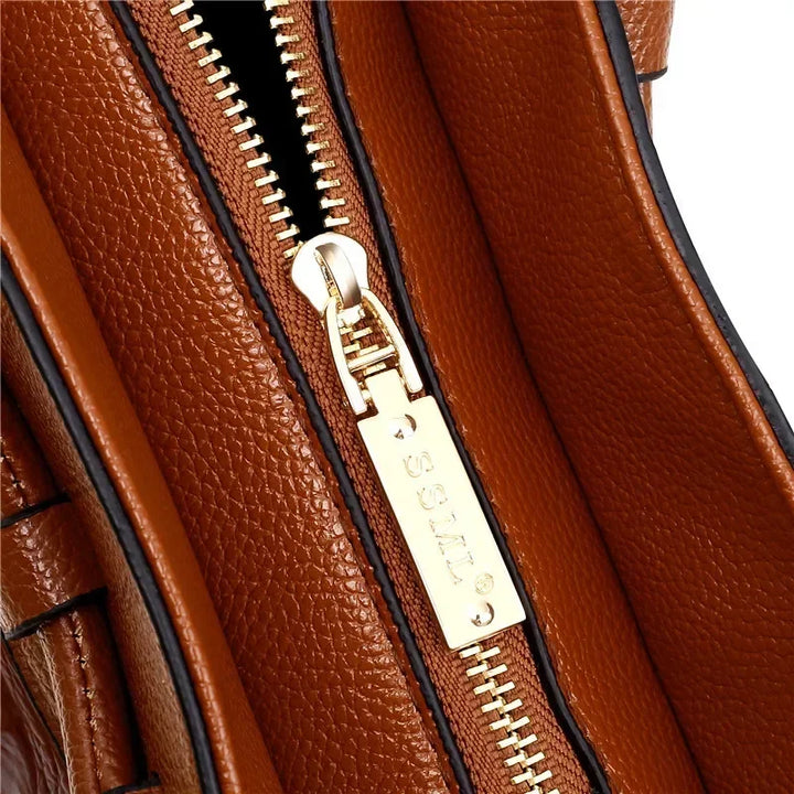 The Adrienne Crocodile-Pressed Vintage Leather Bag