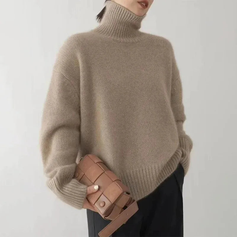 Ladies Turtleneck Sweater Soft Knit