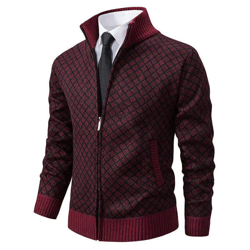 Plaid Knit Jacket