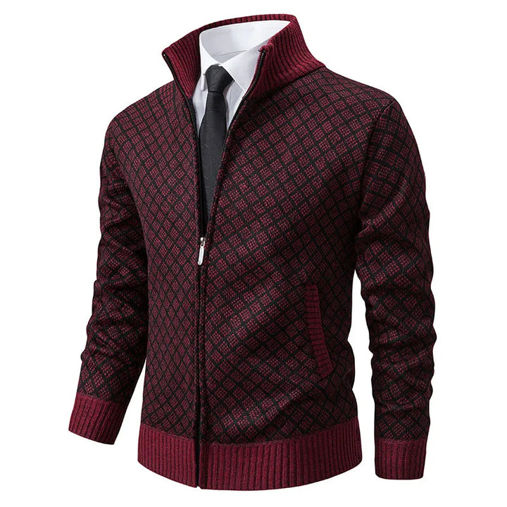 Plaid Knit Jacket