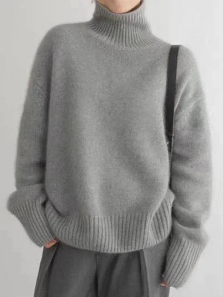 Ladies Turtleneck Sweater Soft Knit