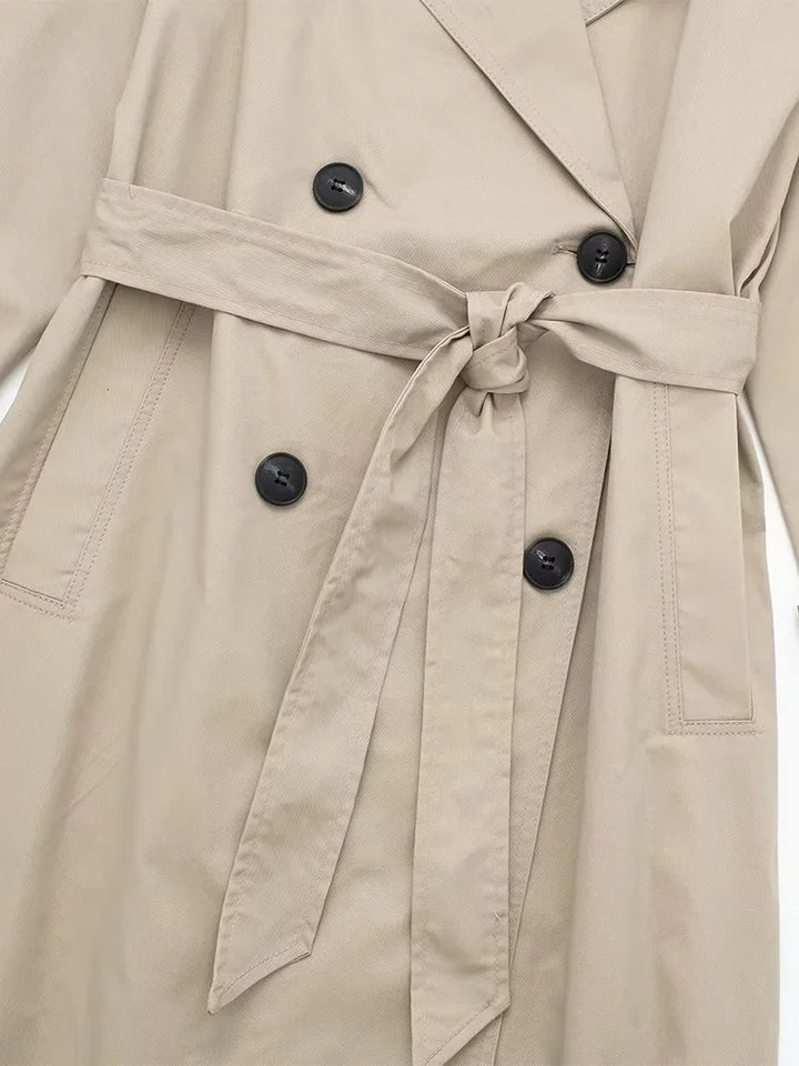 Alice | Women's Trench Coat with Belt and Lapels