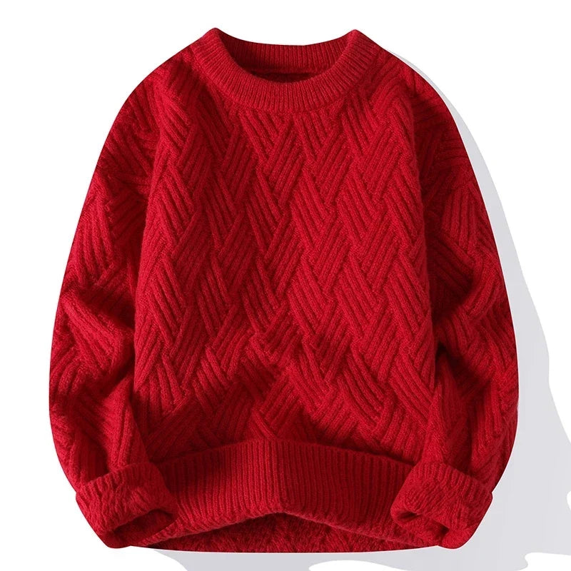 Kellen Checked Crew Neck Sweater