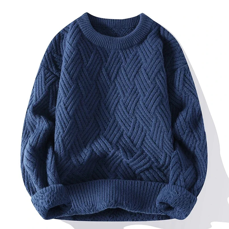 Kellen Checked Crew Neck Sweater