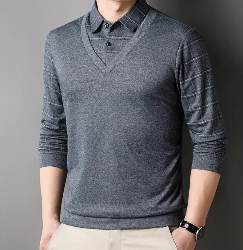 MONTGOMERY REFINED LONG-SLEEVE POLO