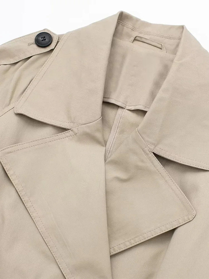 Alice | Women's Trench Coat with Belt and Lapels