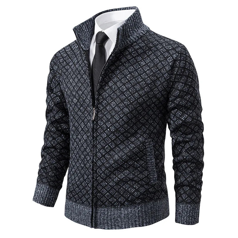 Plaid Knit Jacket
