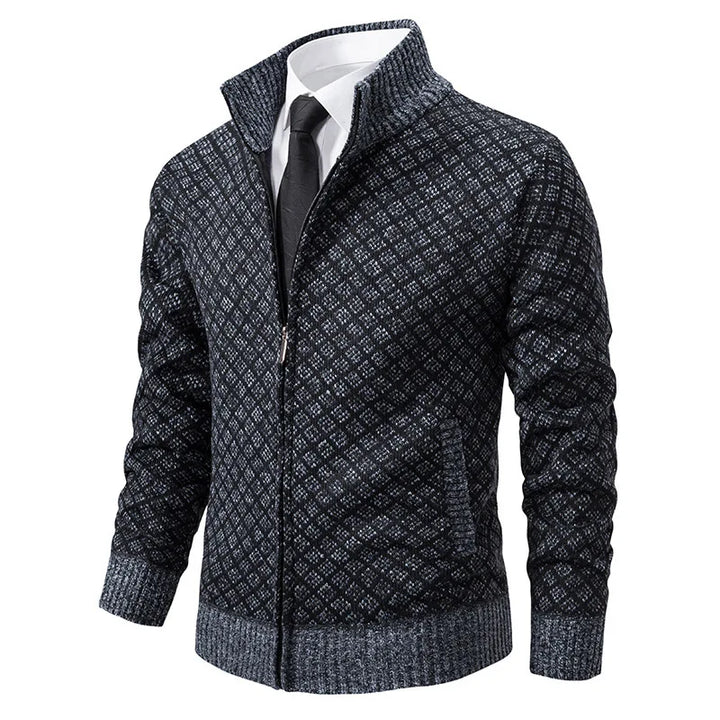 Plaid Knit Jacket