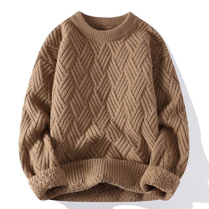 Kellen Checked Crew Neck Sweater