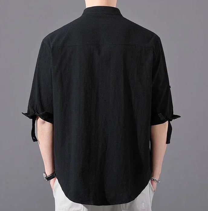 Ashby Mandarin Cotton Shirt