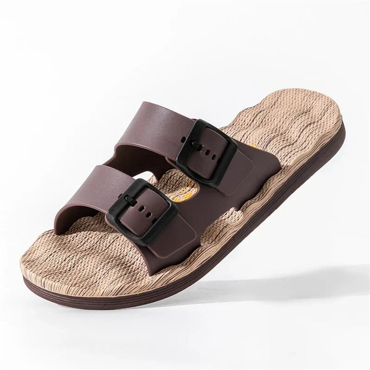 Van Belmont Orthopedic Leather Slippers