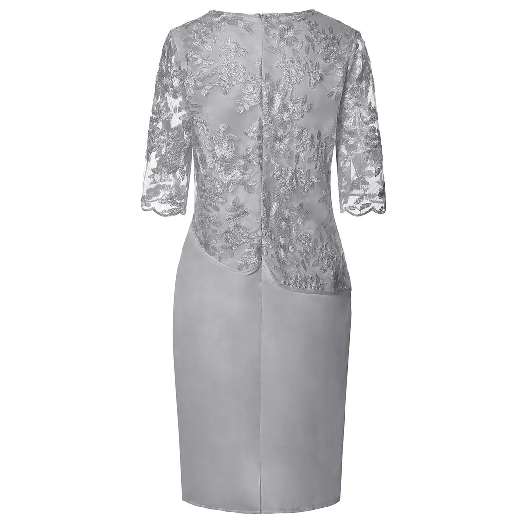 Luxurious Kimono Sleeve Satin Floral Midi With Exquisite Textured Detailing Dress