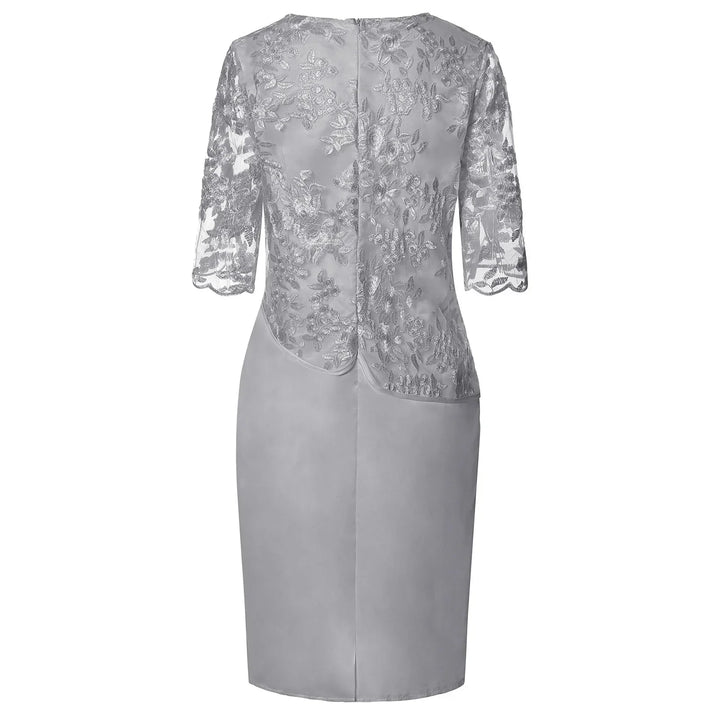 Luxurious Kimono Sleeve Satin Floral Midi With Exquisite Textured Detailing Dress