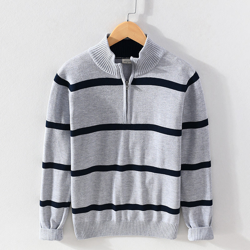 Hiro Katoenen Quarter-Zip Sweater