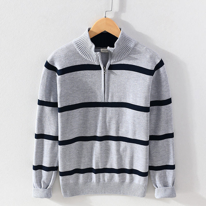 Hiro Katoenen Quarter-Zip Sweater