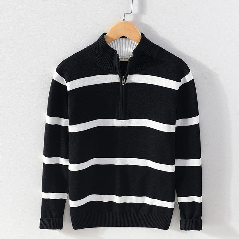 Hiro Katoenen Quarter-Zip Sweater