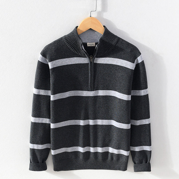 Hiro Katoenen Quarter-Zip Sweater