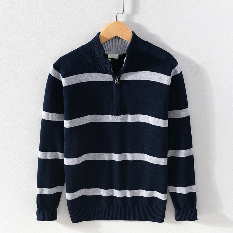Hiro Katoenen Quarter-Zip Sweater