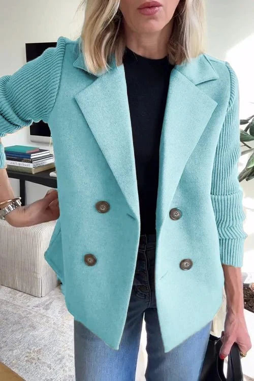 Amora | Elegant Knitted Blazer with Sleeves