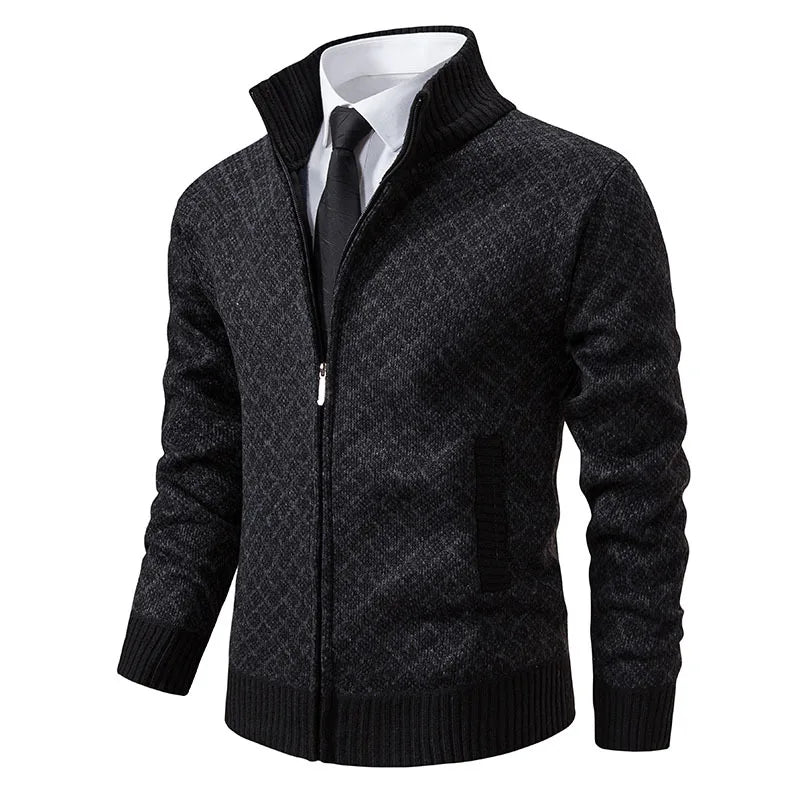 Plaid Knit Jacket
