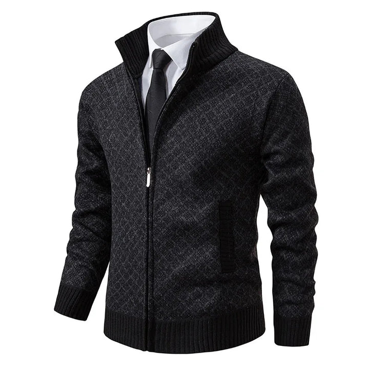 Plaid Knit Jacket