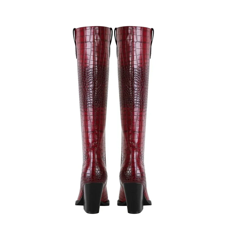 Westlyn Croc Leather Boots