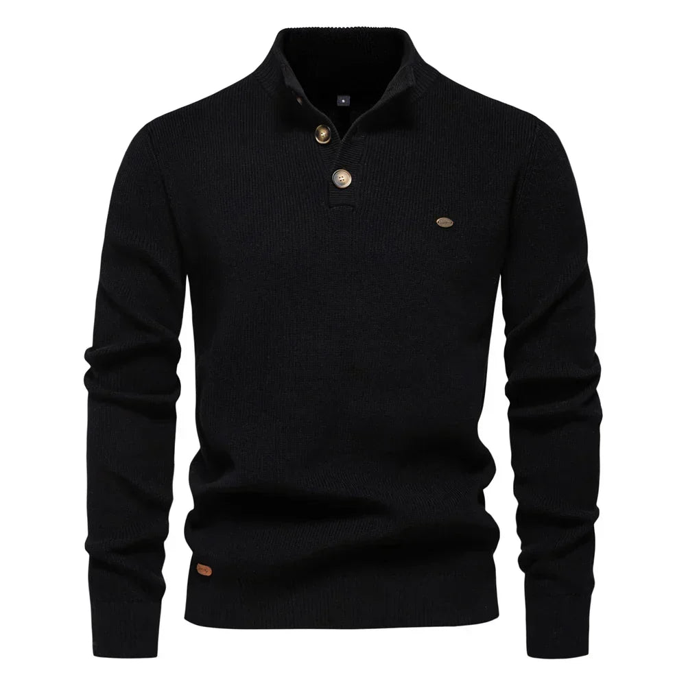 Men's Sweater with Button Details