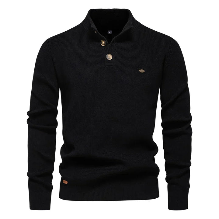 Men's Sweater with Button Details