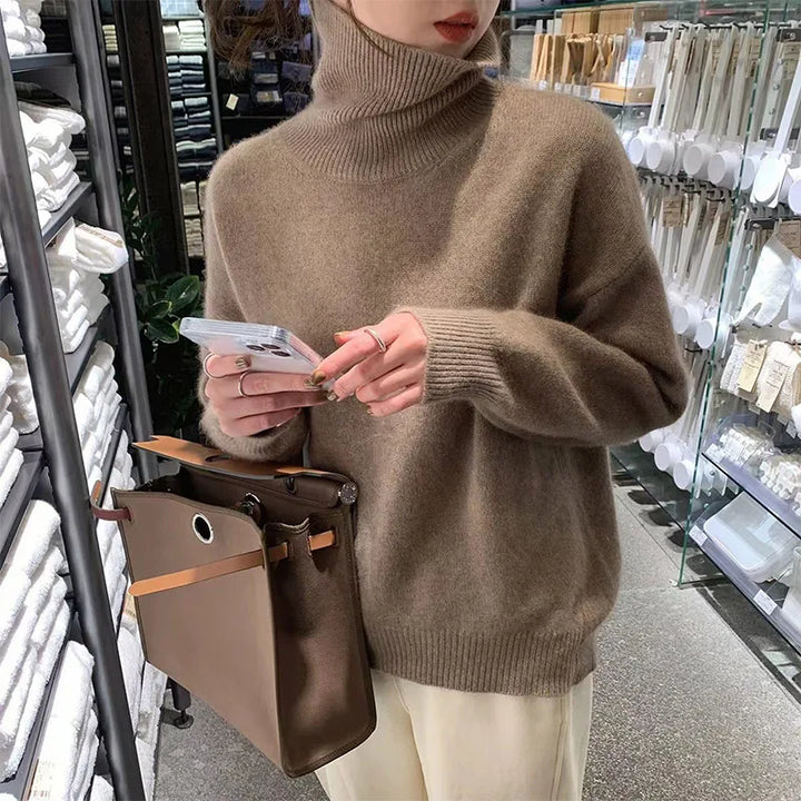 Ladies Turtleneck Sweater Soft Knit