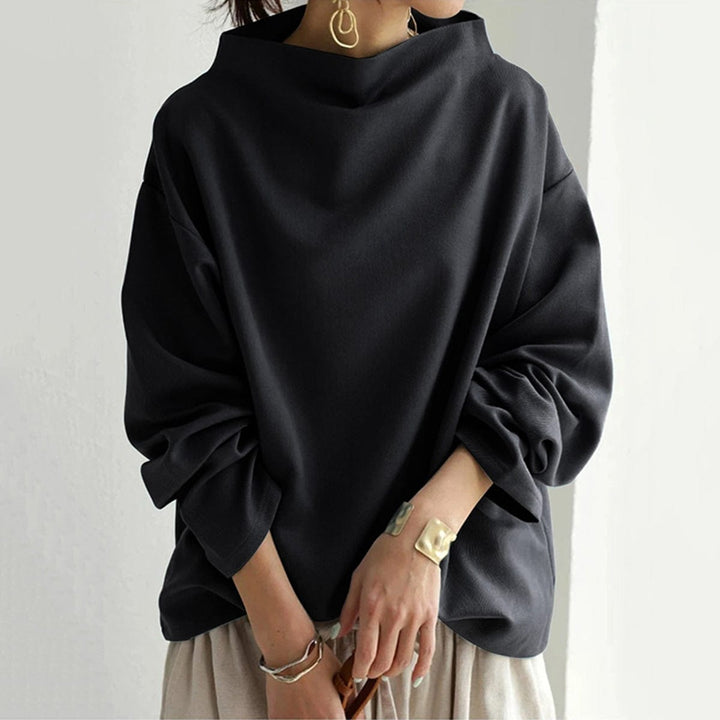 ISABELLA – ELEGANT HIGH-COLLAR RELAXED SWEATER