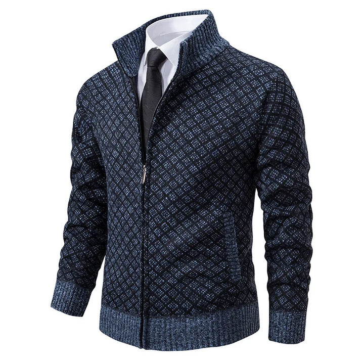 Plaid Knit Jacket