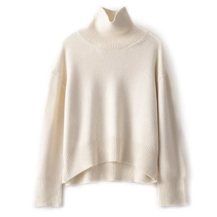 Elena - Pure Cashmere Turtleneck Sweater