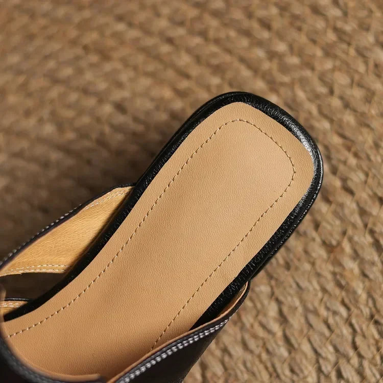 Aya Genuine Leather Mules