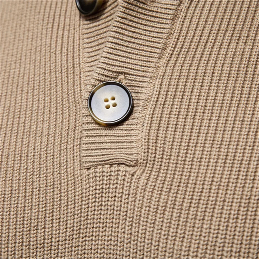 Men's Sweater with Button Details