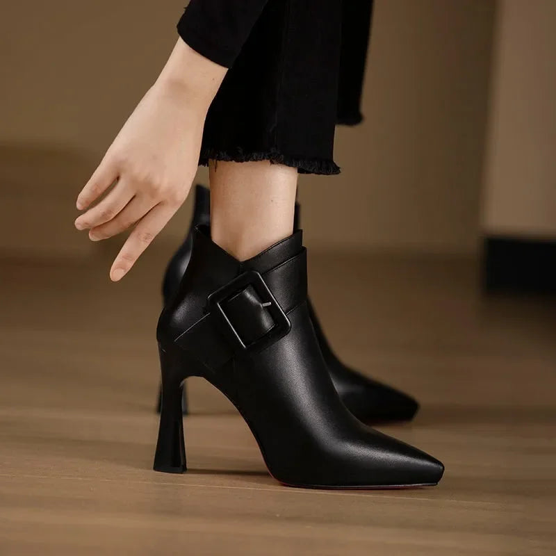 Clarice Ankle Boots with Buckle