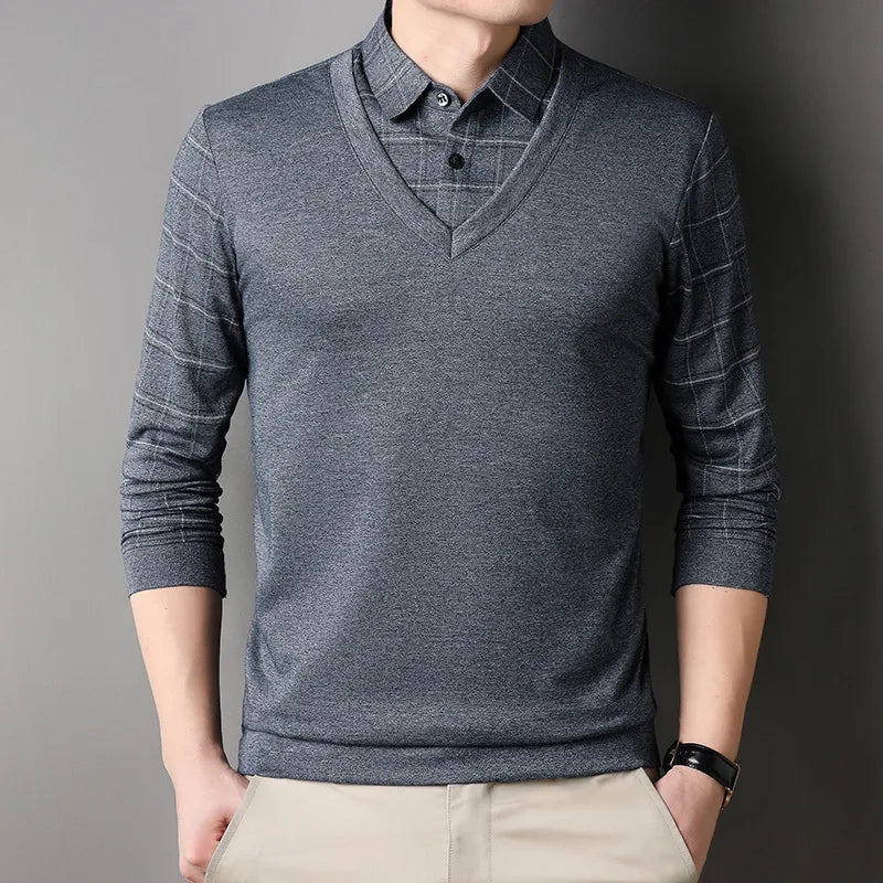 MONTGOMERY REFINED LONG-SLEEVE POLO