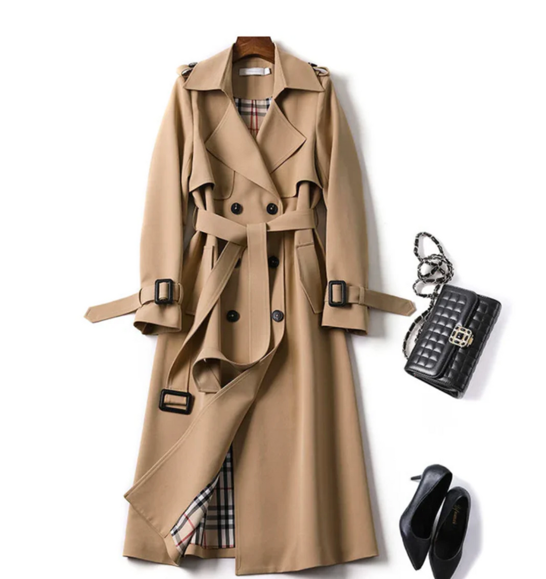 Ladies Reversible Belted Trench Coat
