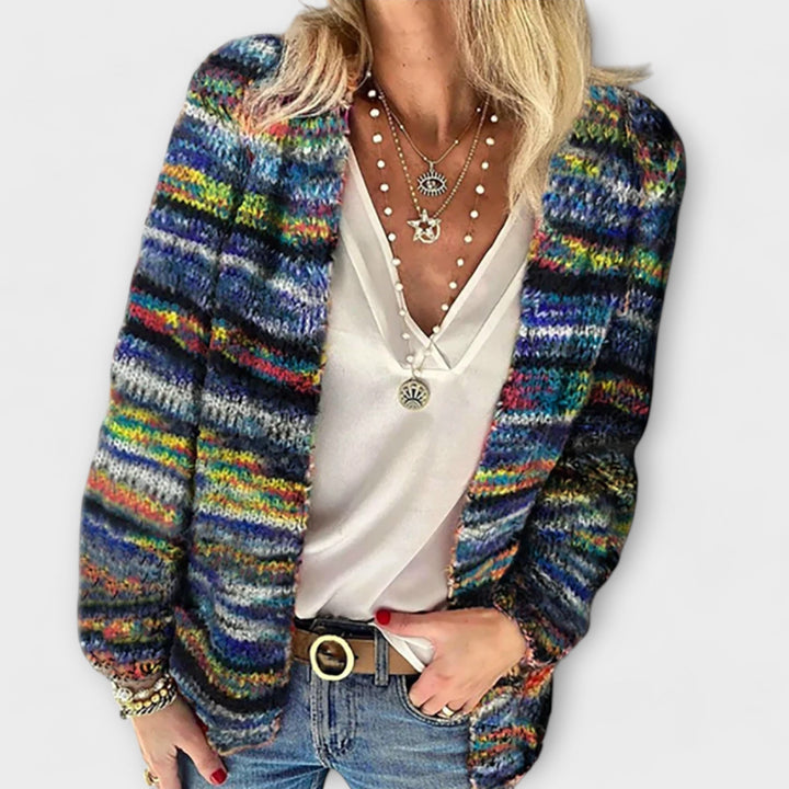 KAYLEE – COLORFUL STRIPED KNIT JACKET